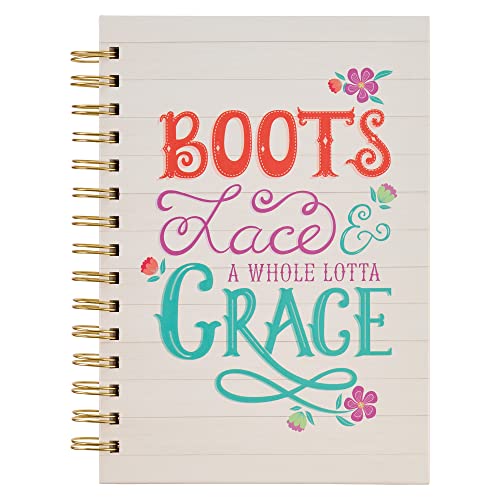 Bless Your Soul Funny Hardcover Journal Boots Lace Grace Wire Bound Notebook W/192 Lined Pages, Large