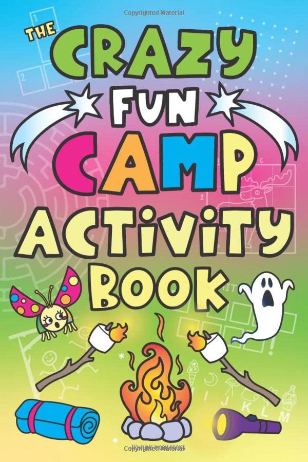 The Crazy Fun Camp Activity Book for Kids Word Games Camping Activities Book Puzzles Questions Jokes Fun Sleep Away Camp Gift Sleepover Gift Camping Stuff Fun Camping Games for Girls  Boys