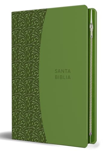 Biblia Reina Valera 1960 Tamaño grande, letra grande piel verde con cremallera /  Spanish Holy Bible RVR 1960. Large Size, Large Print Green Leather with Zippe