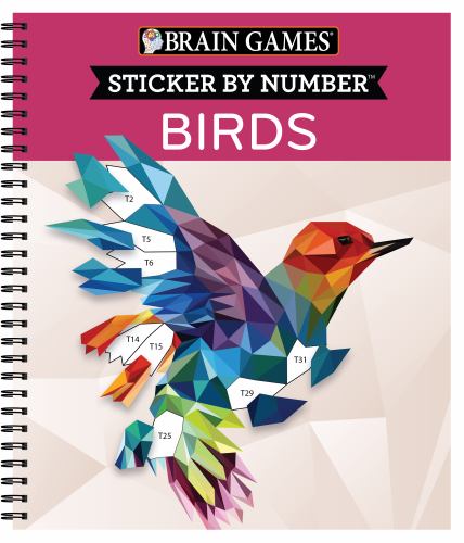 Brain Games - Sticker by Number: Birds (28 Images to Sticker)
