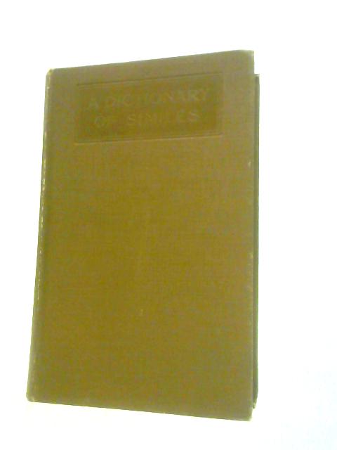 A Dictionary of Similes