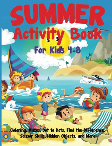 Summer Activity Book for Kids 4-8
