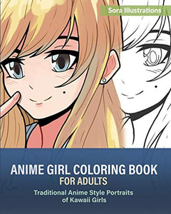 Anime Girl Coloring Book for Adults 