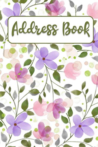 Address Book Small Floral Address Book with Tabs for Women  Perfect Size for Purse or Pocket  Mini Address  Phone Books  x   Record  Telephone Number Email Address and Notes