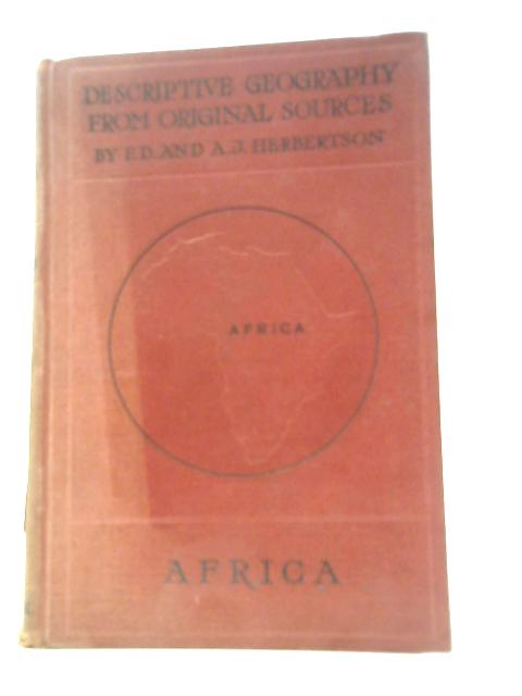 Africa Descriptive Geography From Original Sources