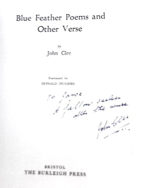 Blue Feather Poems And Other Verse.