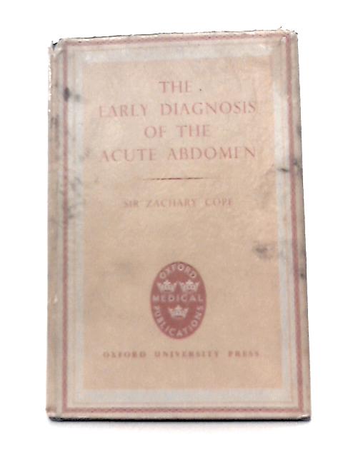 The Early Diagnosis of the Acute Abdomen