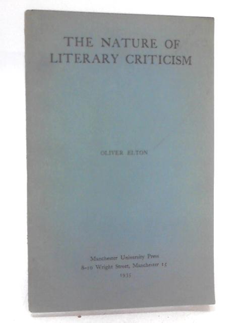 The Nature of Literary Criticism