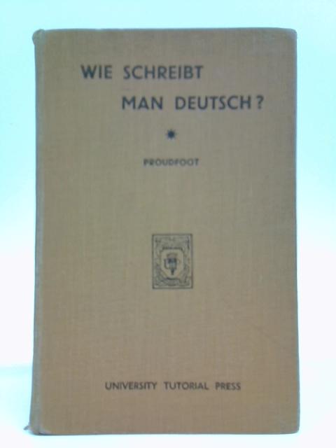 Wie schreibt man Deutsch