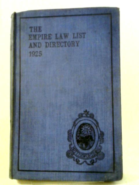 Butterworths' Empire Law List And Directory 1925.