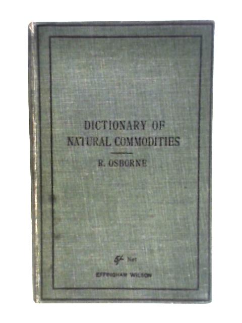 Dictionary of Natural Commodities
