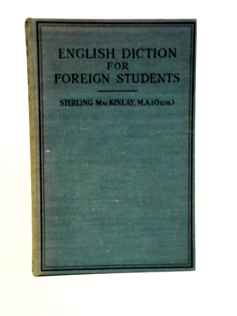 English Diction for Foreign Students