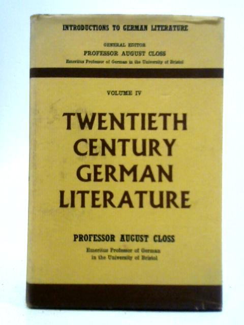 Twentieth Century German Literature