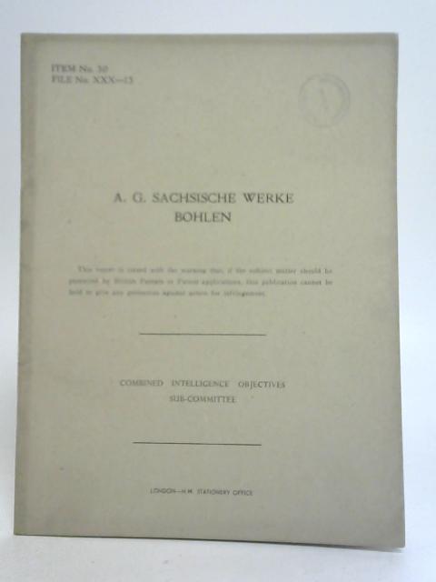 A. G. Sachsische Werke Bohlen