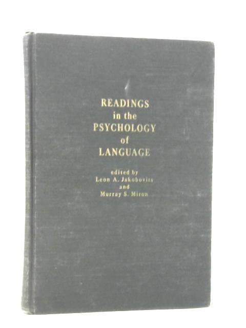 Readings in the Psychology of Language