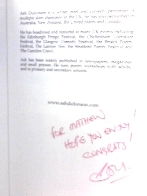 Slinky Espadrilles: Written by Ash Dickinson, 2012 Edition, Publisher: Burning Eye Books [Paperback]