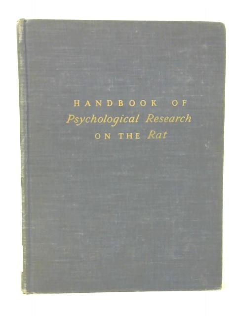 Handbook of Psychological Research on the Rat
