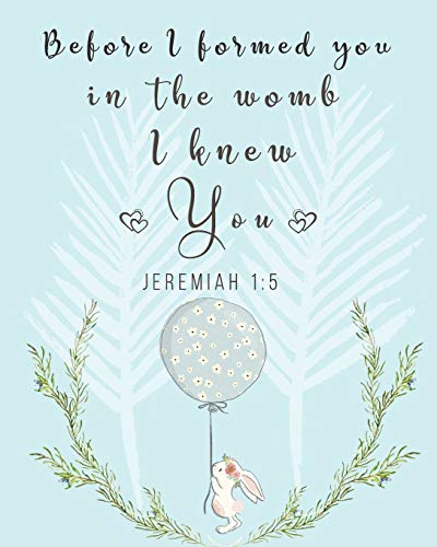 Before I formed you in the womb I knew you Jeremiah 1