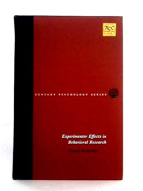 Experimenter Effects in Behavioral Research