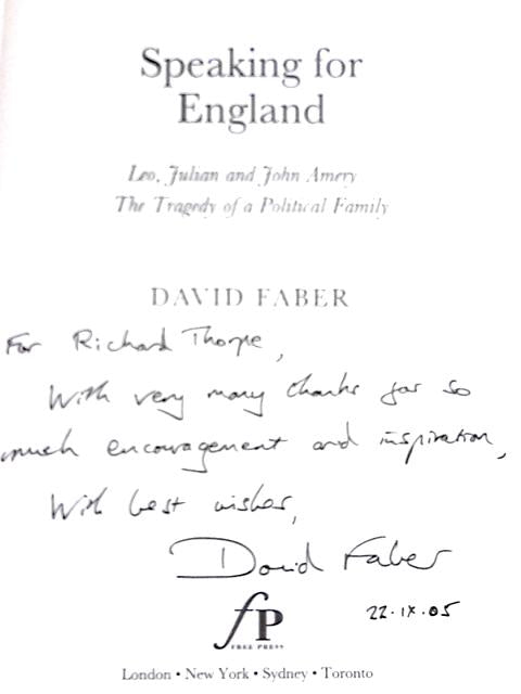 Speaking for England