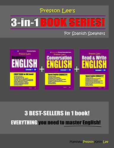 Preston Lee's 3-in-1 Book Series! Beginner English, Conversation English & Read & Write English Lesson 1 - 20 For Spanish Speakers