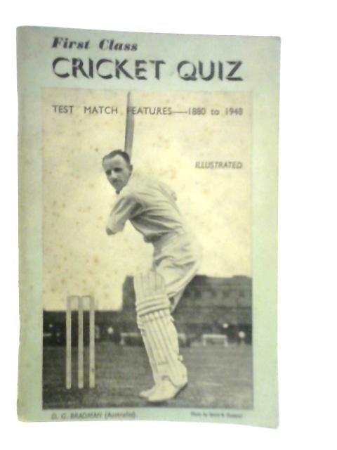 First Class Cricket Quiz, Test Match Features 1880 to 1948