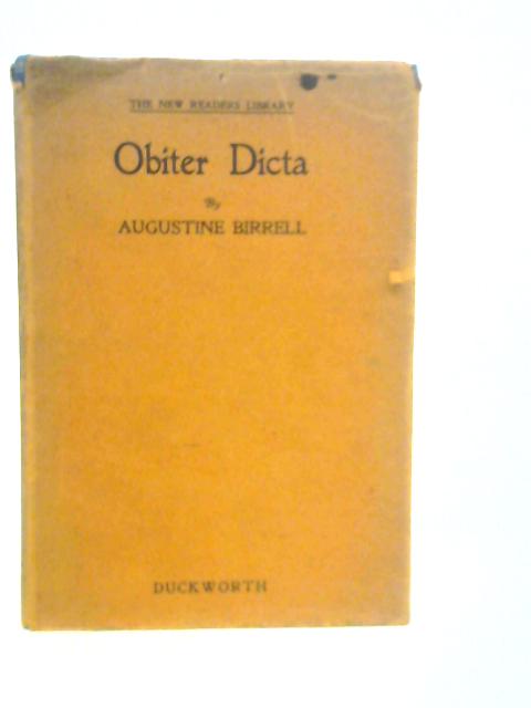 Obiter Dicta