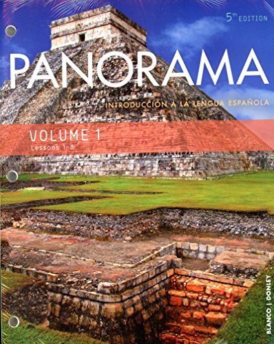 Panorama 5th Ed Volume 1 (Chp 1-8) Looseleaf Text