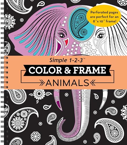 Color & Frame - Animals (Adult Coloring Book)