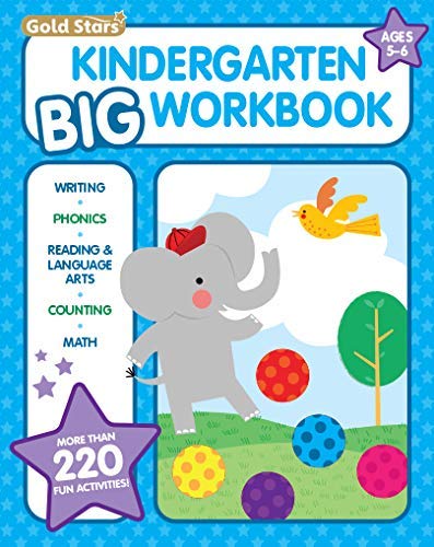 Kindergarten Big Workbook Ages    Activities Writing Phonics Reading  Language Arts Counting and Math Gold Stars Series