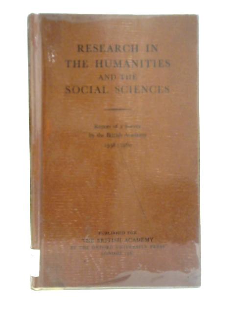 Research in The Humanities and The Social Sciences