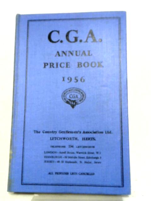 C.G.A. Annual Price Book 1956