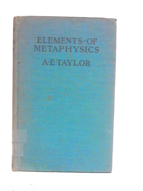 Elements Of Metaphysics