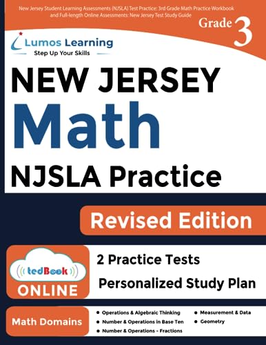 New Jersey Student Learning Assessments (NJSLA) Test Practice: 3rd Grade Math Practice Workbook and Full-length Online Assessments: New Jersey Test Study Guide