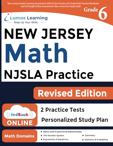 New Jersey Student Learning Assessments (NJSLA) Test Practice: 6th Grade Math Practice Workbook and Full-length Online Assessments: New Jersey Test Study Guide