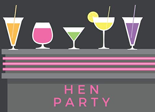 Hen Party : Hen Party Guest Message and Memory Book (8. 25 X 6 ) Blank Pages Medium Large Size for Bachelorette Guests to Write in, Pink Grey and Black Visitor Guestbook for Signatures, Journal Notebook Scrapbook Bridal Party Hen Night Gift Log Hen Do