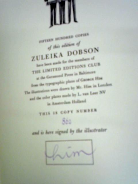 Zuleika Dobson of an Oxford Love Story. Limited Editions Club