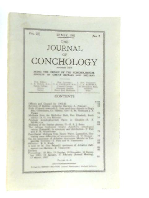 The Journal of Conchology, Vol. 25, No. 2