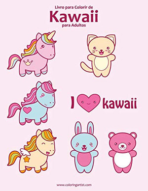 Livro para Colorir de Kawaii para Adultos