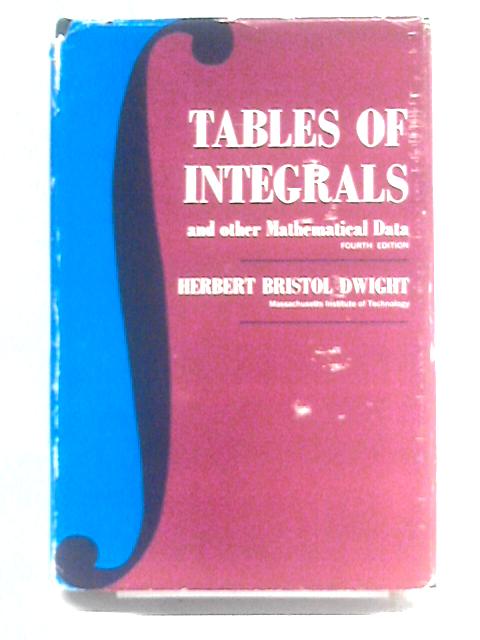 Tables of Integrals and Other Mathematical Data