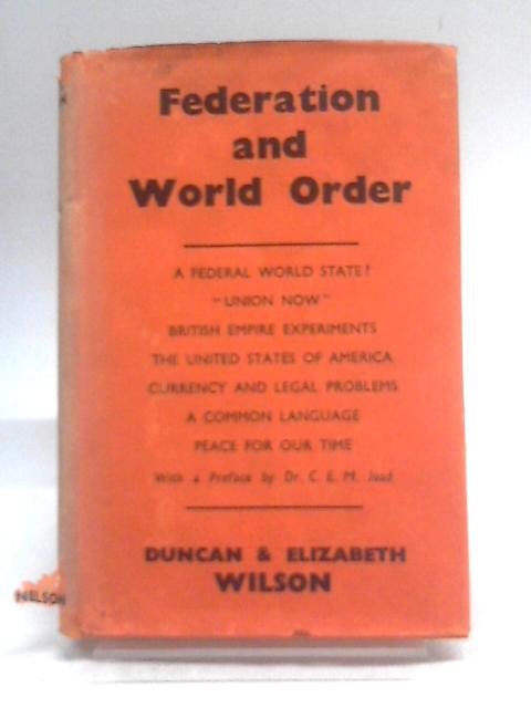 Federation and World Order| Old & Rare at World of Books GB