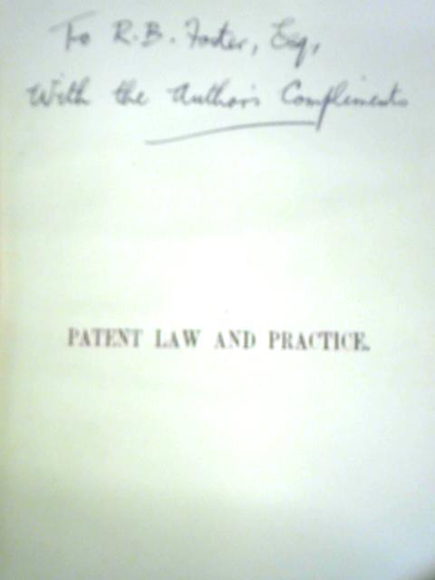 Patent Law And Practice