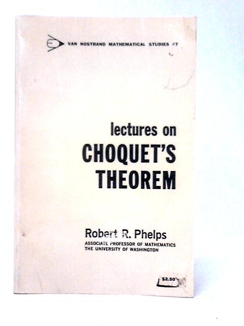 Lectures on Choquet's Theorem
