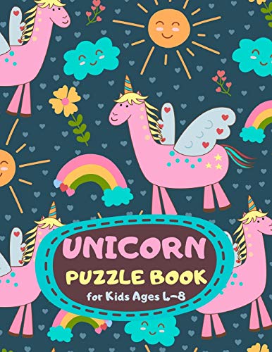 Unicorn Puzzle Book for Kids Ages 4-8