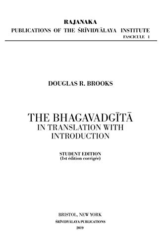 The Bhagavadgītā in Translation with Introduction