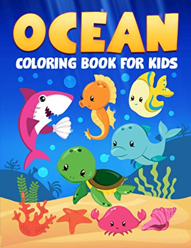 Ocean Coloring Book for Kids: 35 Cute Illustrations for Children Ages 3-10