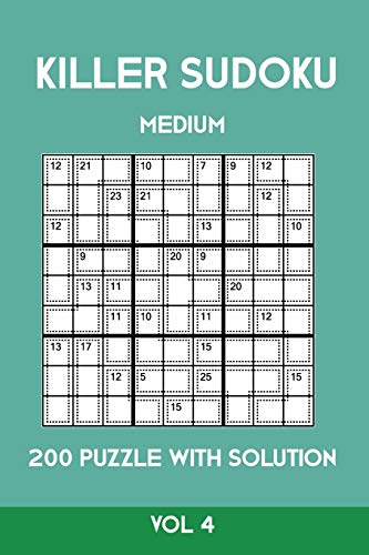 Killer Sudoku Medium 200 Puzzle WIth Solution Vol 4