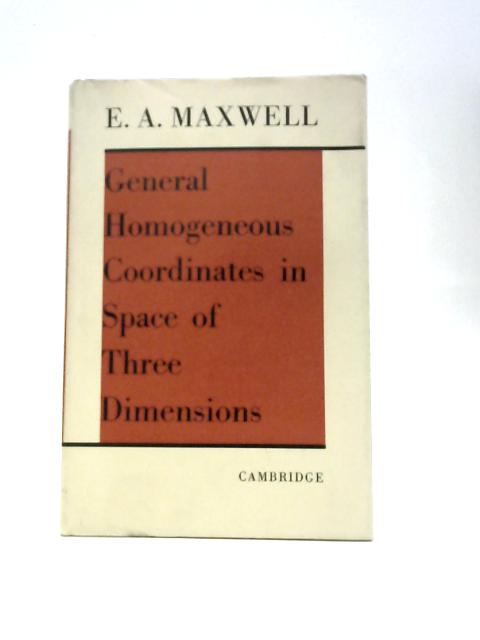 General Homogeneous Coordinates in Space of Three Dimensions