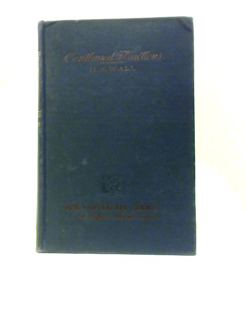 Analytic Theory of Continued Fractions