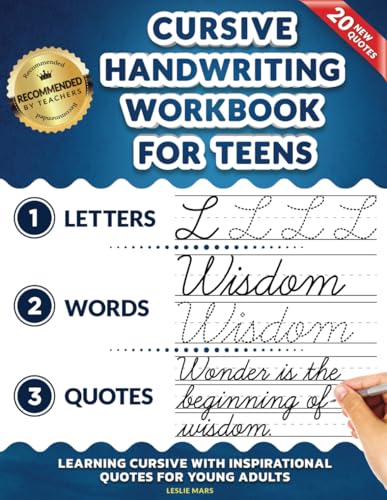 Cursive Handwriting Workbook for Teens